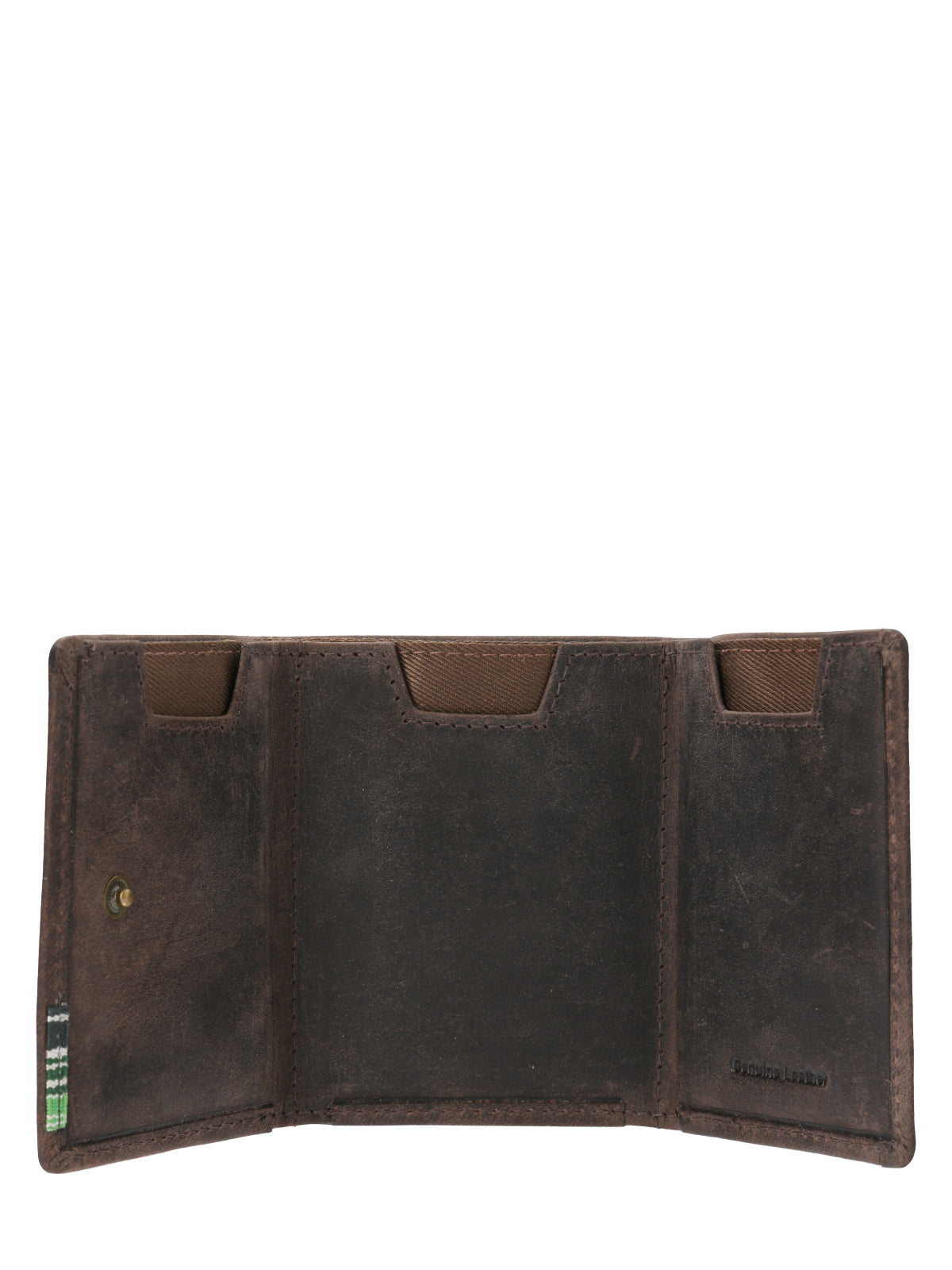 Billetera Cuero Hombre Ks Trifold Card Café Rockford