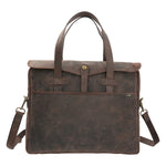 Maletín Cuero Hombre Ks Falkirk Café Rockford