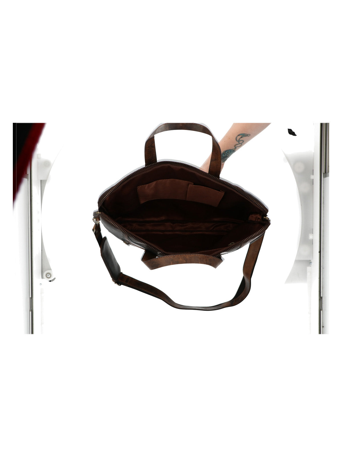 Maletin Cuero Hombre Tc Tivoli Bag Café Rockford