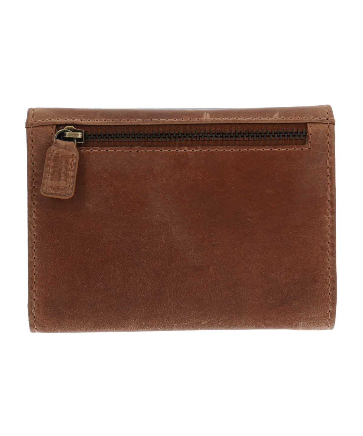 Billetera Cuero Hombre Fd Trieste Triple Café Rockford