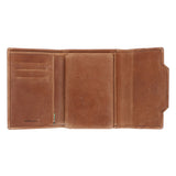 Billetera Cuero Hombre Fd Trieste Triple Café Rockford