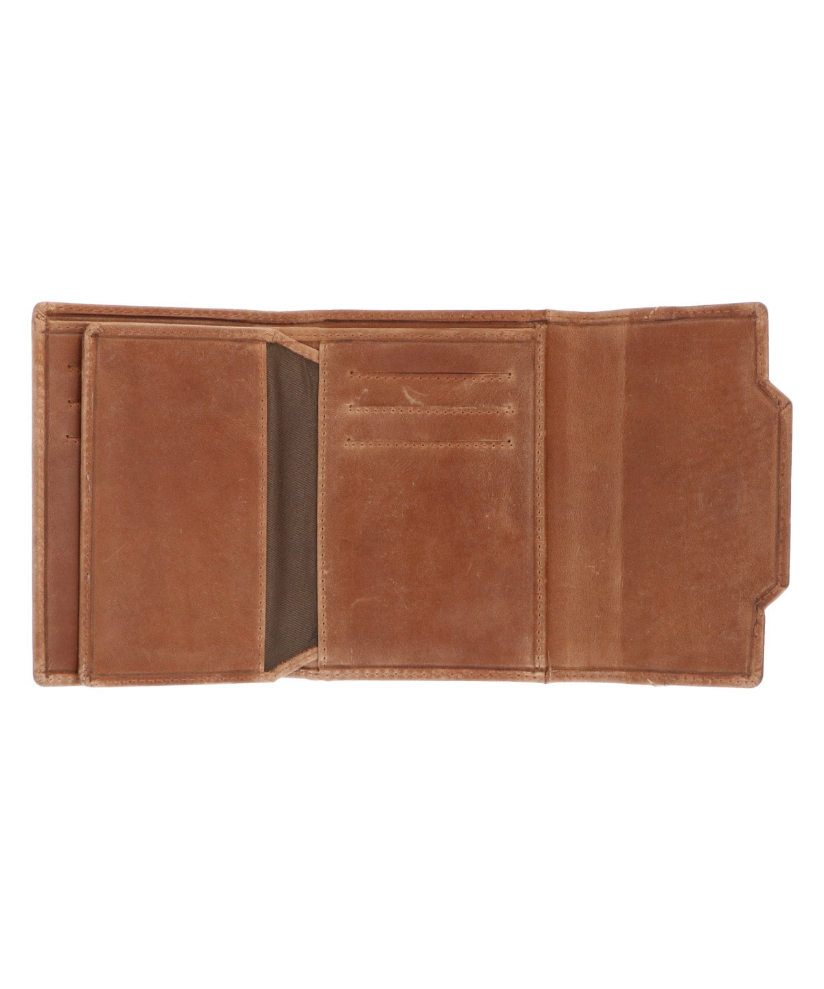 Billetera Cuero Hombre Fd Trieste Triple Café Rockford