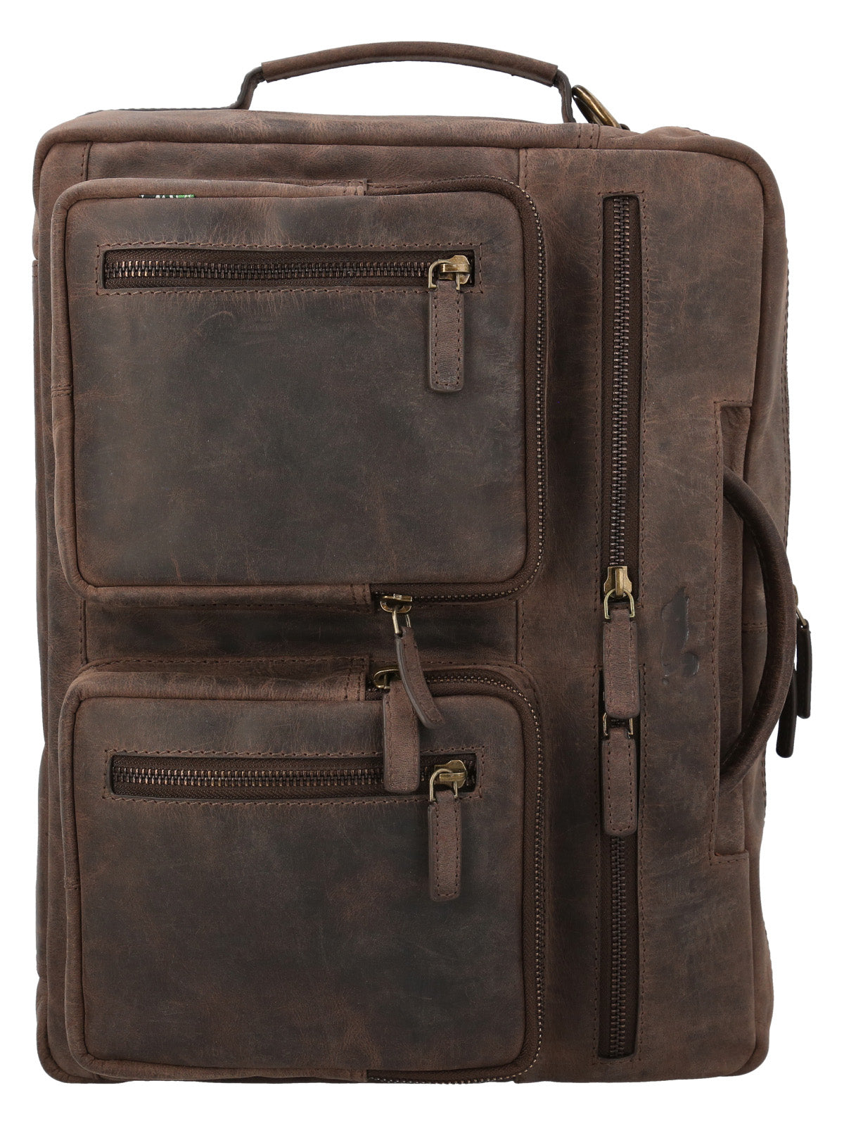 Maletin Cuero Hombre Ks Kurt Backbag Café Rockford