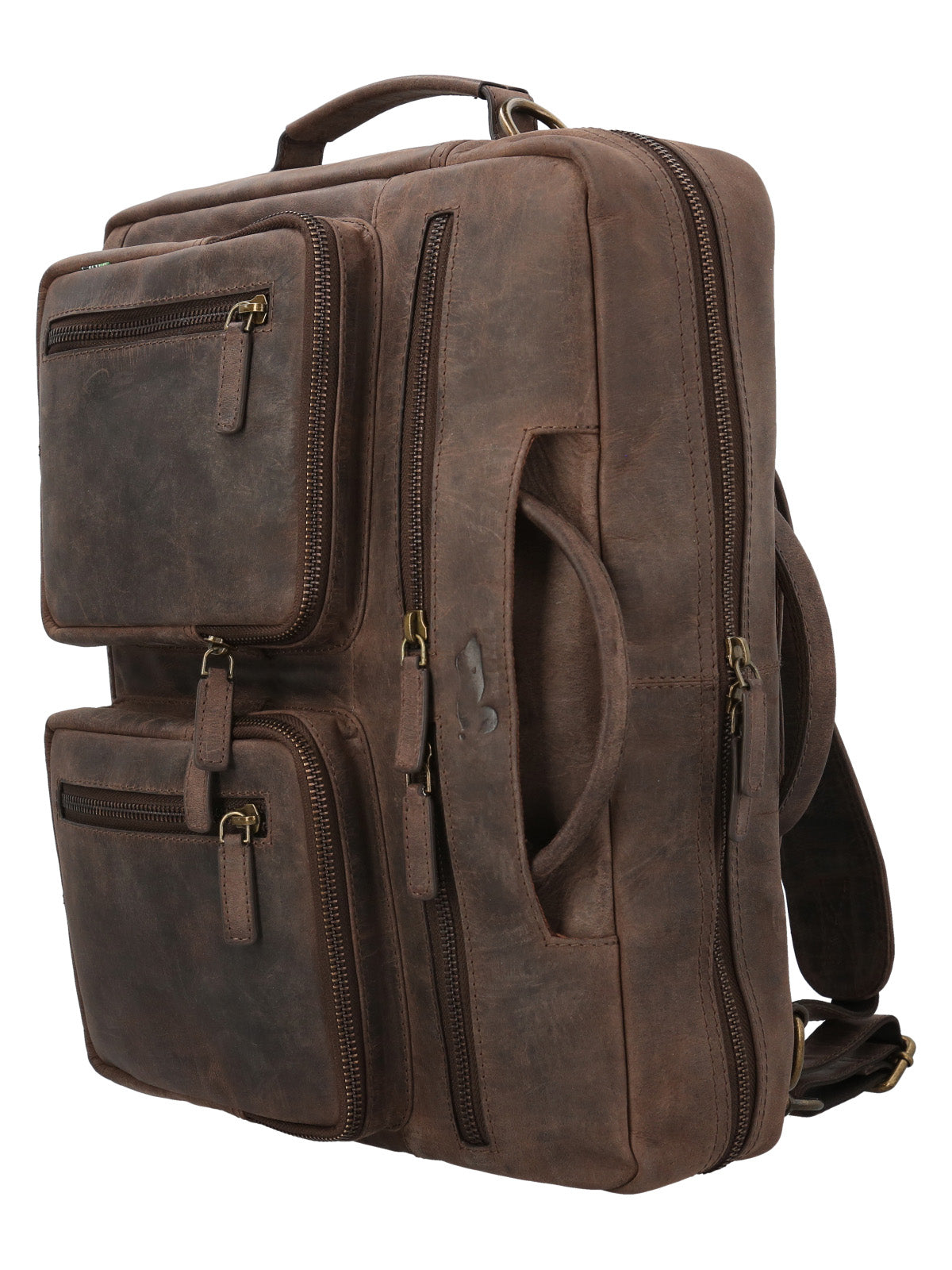 Maletin Cuero Hombre Ks Kurt Backbag Café Rockford