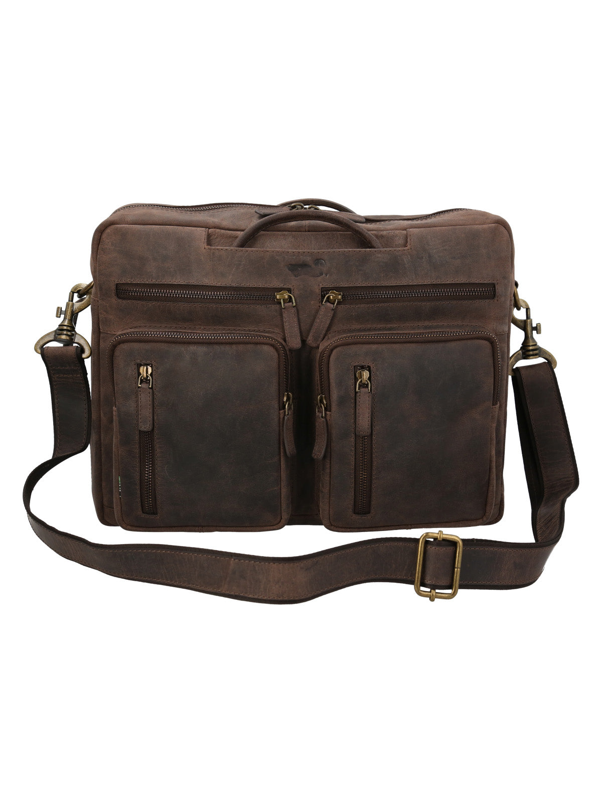 Maletin Cuero Hombre Ks Kurt Backbag Café Rockford