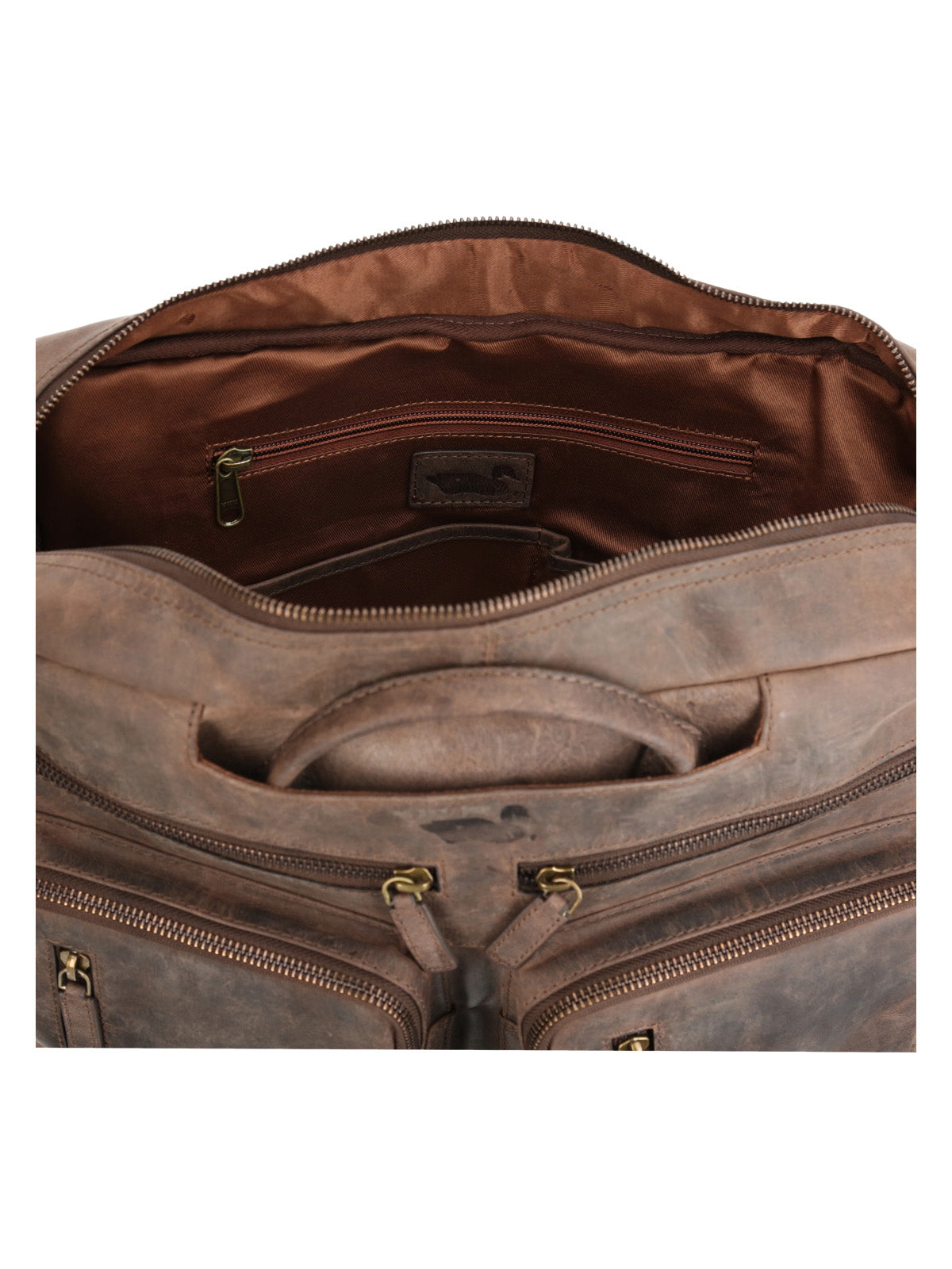 Maletin Cuero Hombre Ks Kurt Backbag Café Rockford