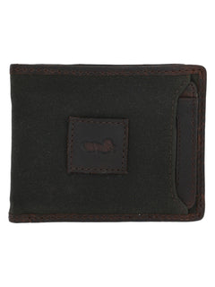 Billetera Canvas Engrasado Inglés Y Cuero Hombre Uk Oxford Vent Café Rockford