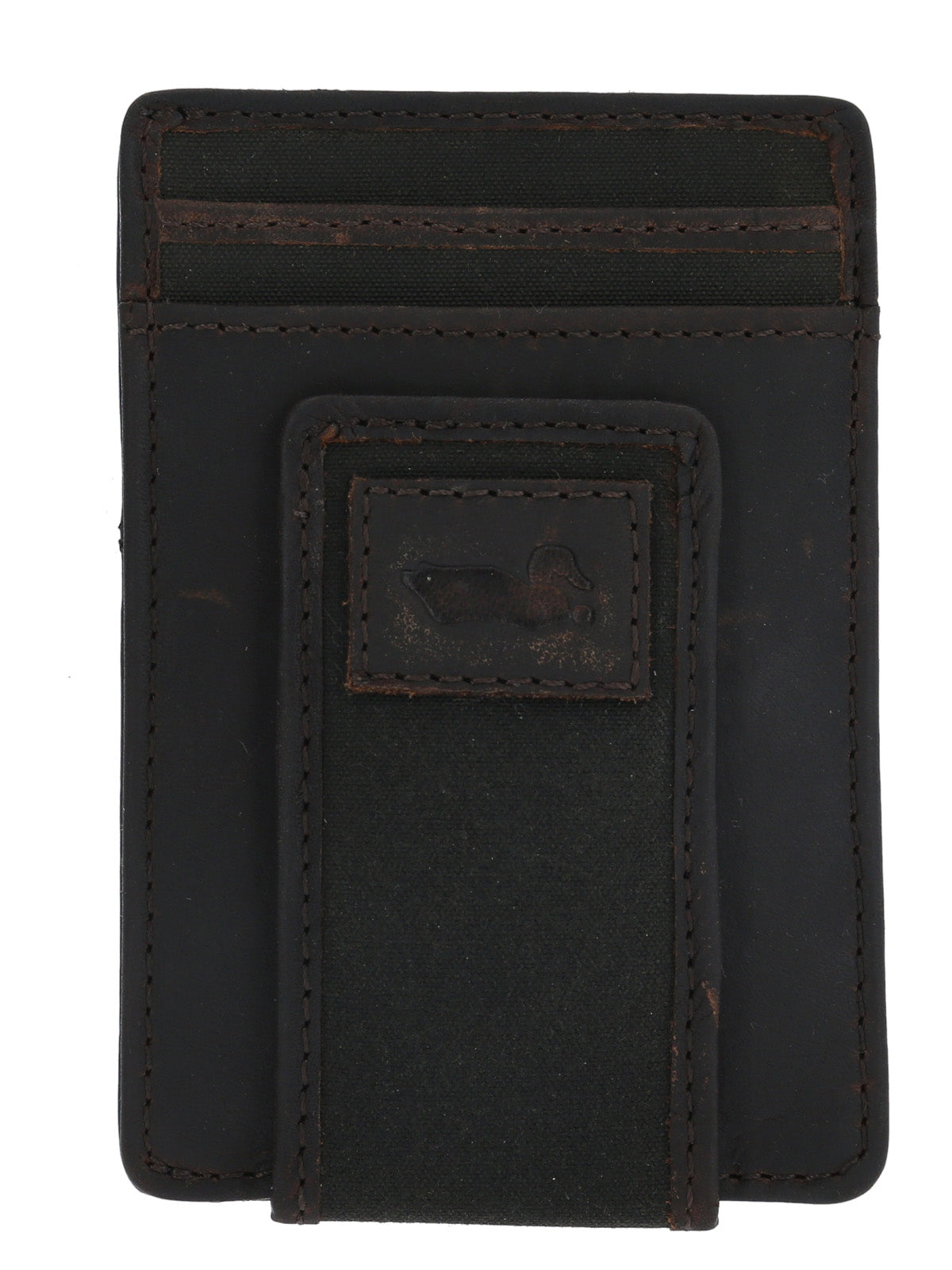 Tarjetero Canvas Engrasado Inglés Y Cuero Hombre Uk York Cardholder Café Rockford