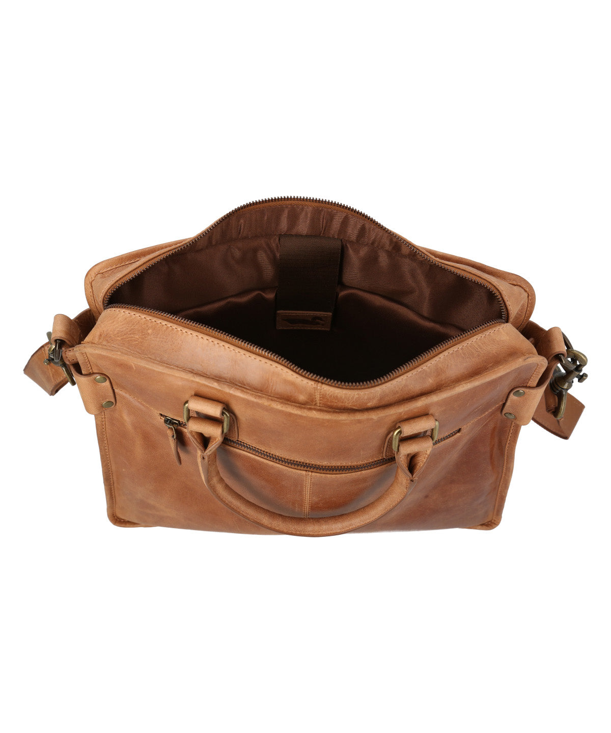 Maletin Cuero Hombre Fd Congo Bag Café Rockford