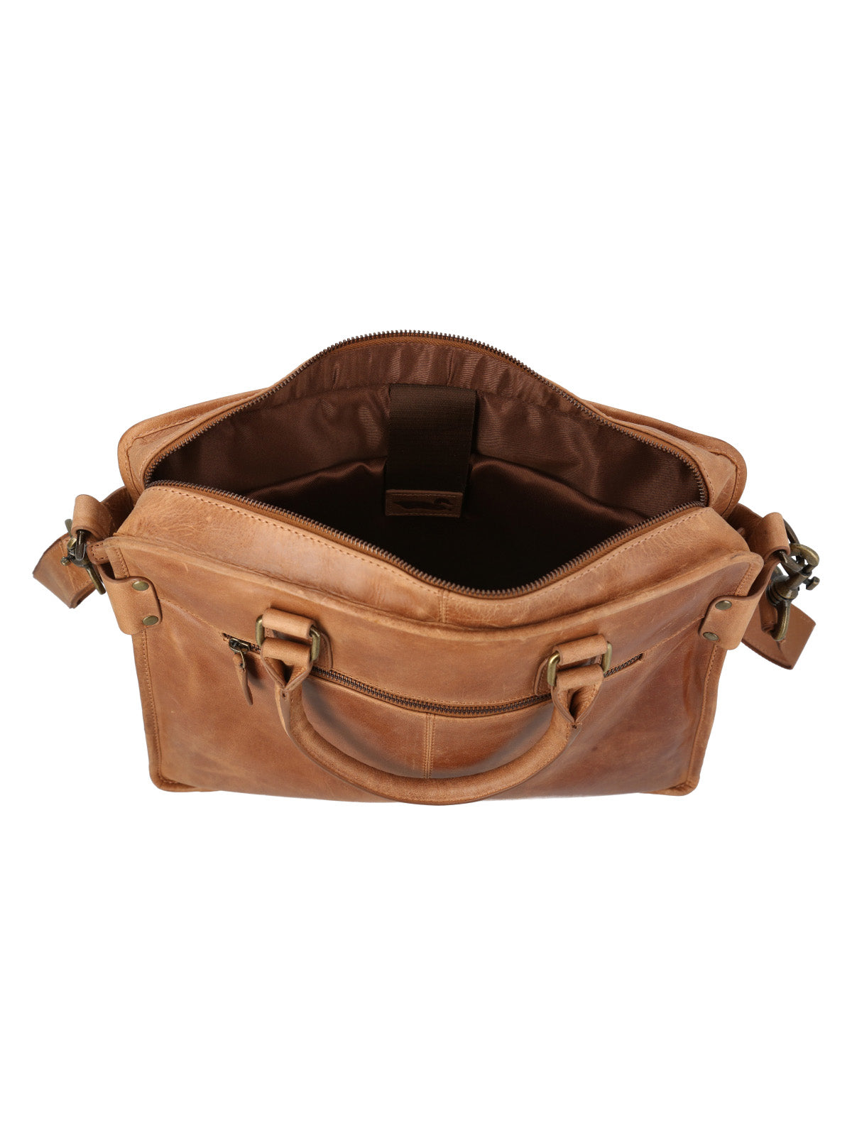 Maletin Cuero Hombre Fd Congo Bag Café Rockford