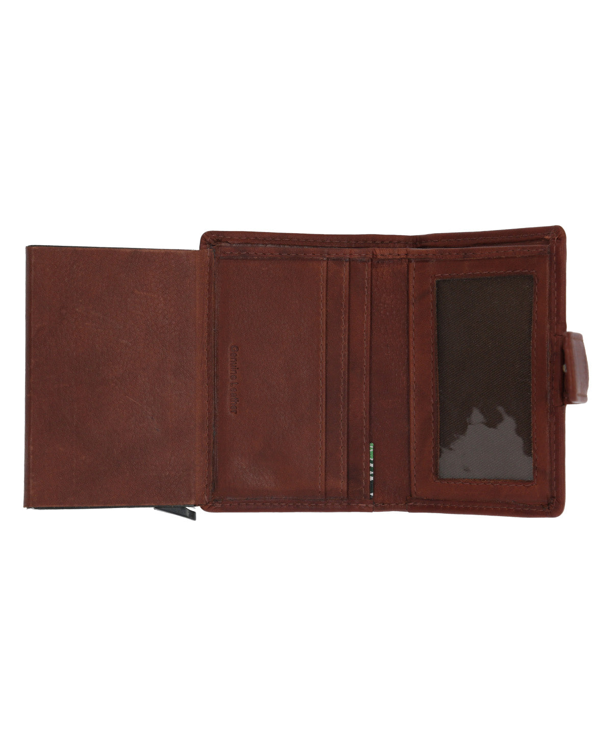 Billetera Cuero Hombre Aq Multicards Café Rockford
