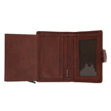 Billetera Cuero Hombre Aq Multicards Café Rockford