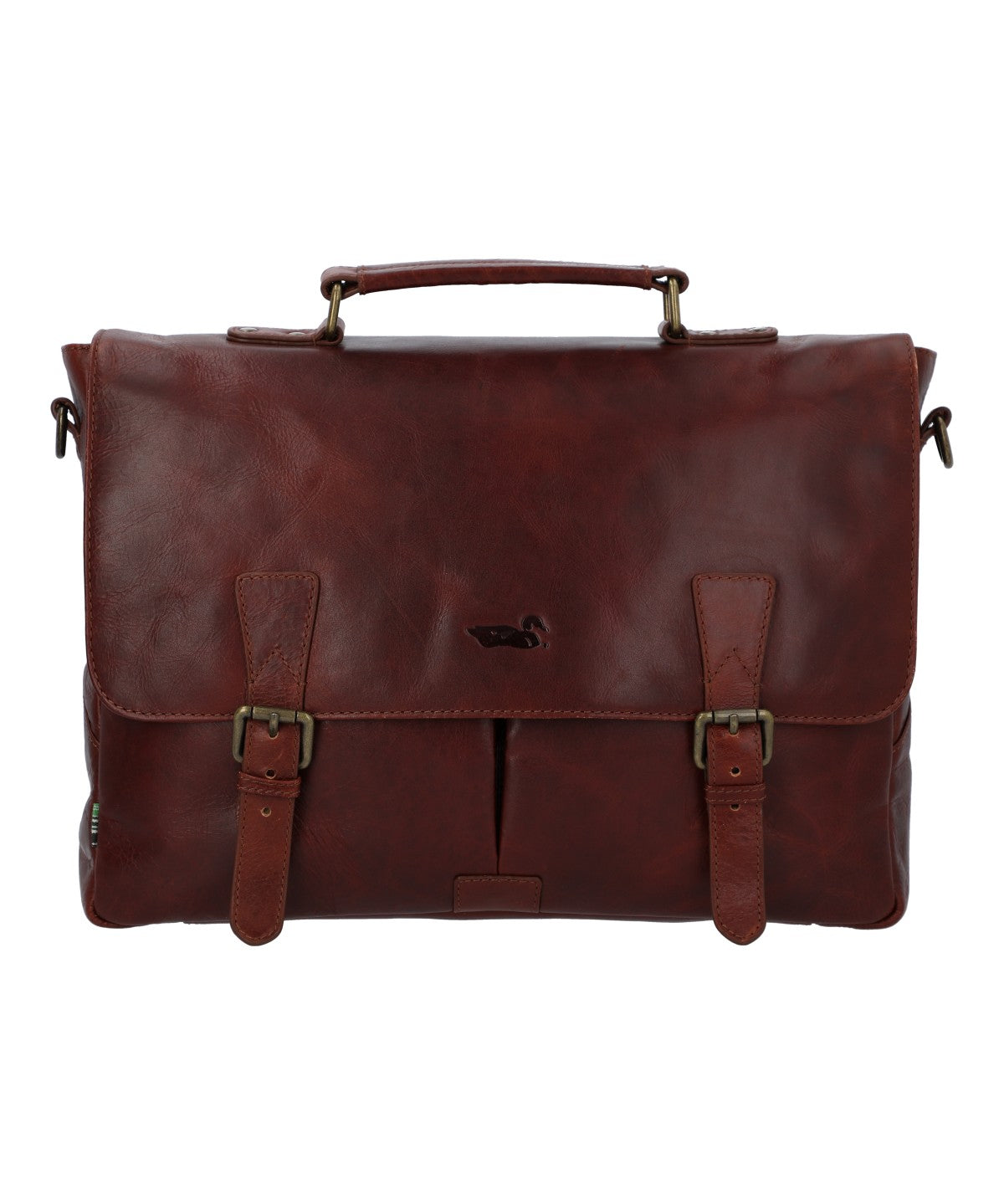 Maletin Cuero Hombre Cl Stewart Bag Café Rockford