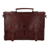 Maletin Cuero Hombre Cl Stewart Bag Café Rockford