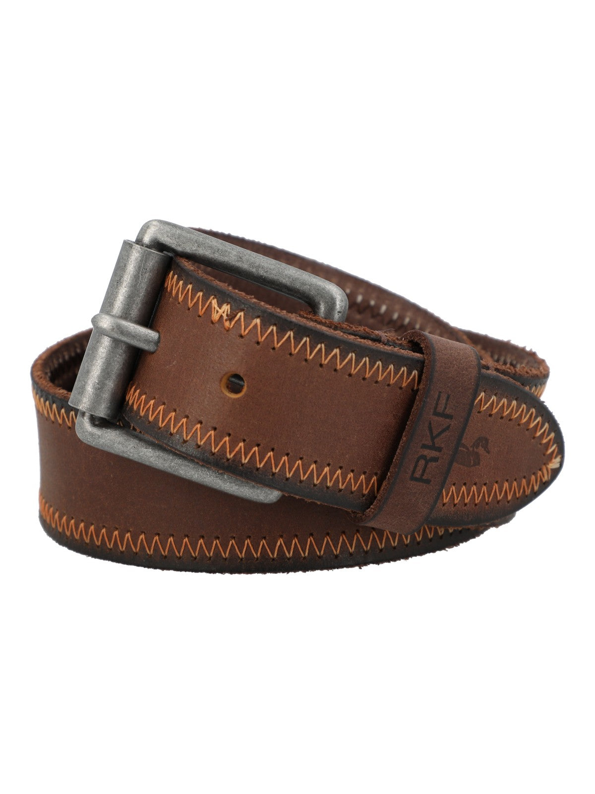 Cinturon Cuero Hombre Rf Festa Café Rockford