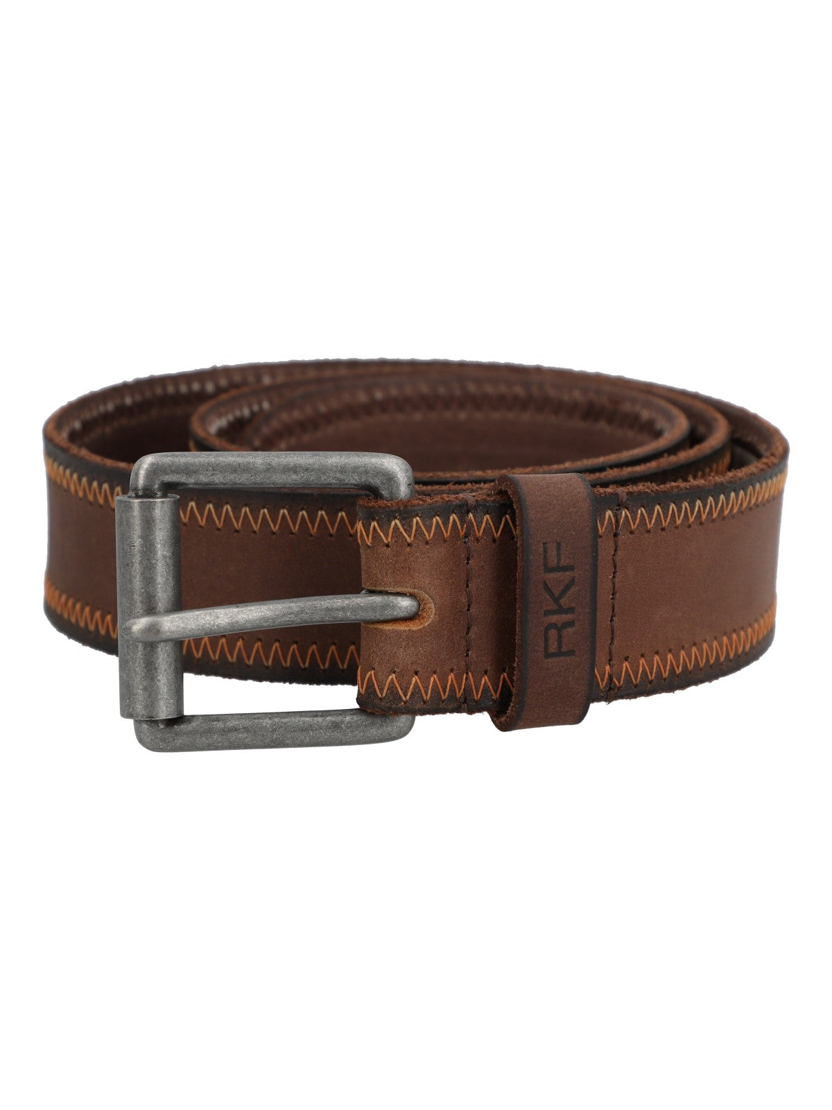 Cinturon Cuero Hombre Rf Festa Café Rockford