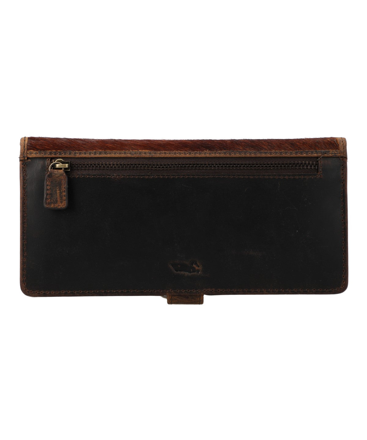 Billetera Cuero Mujer Hr Magnani Café Rockford