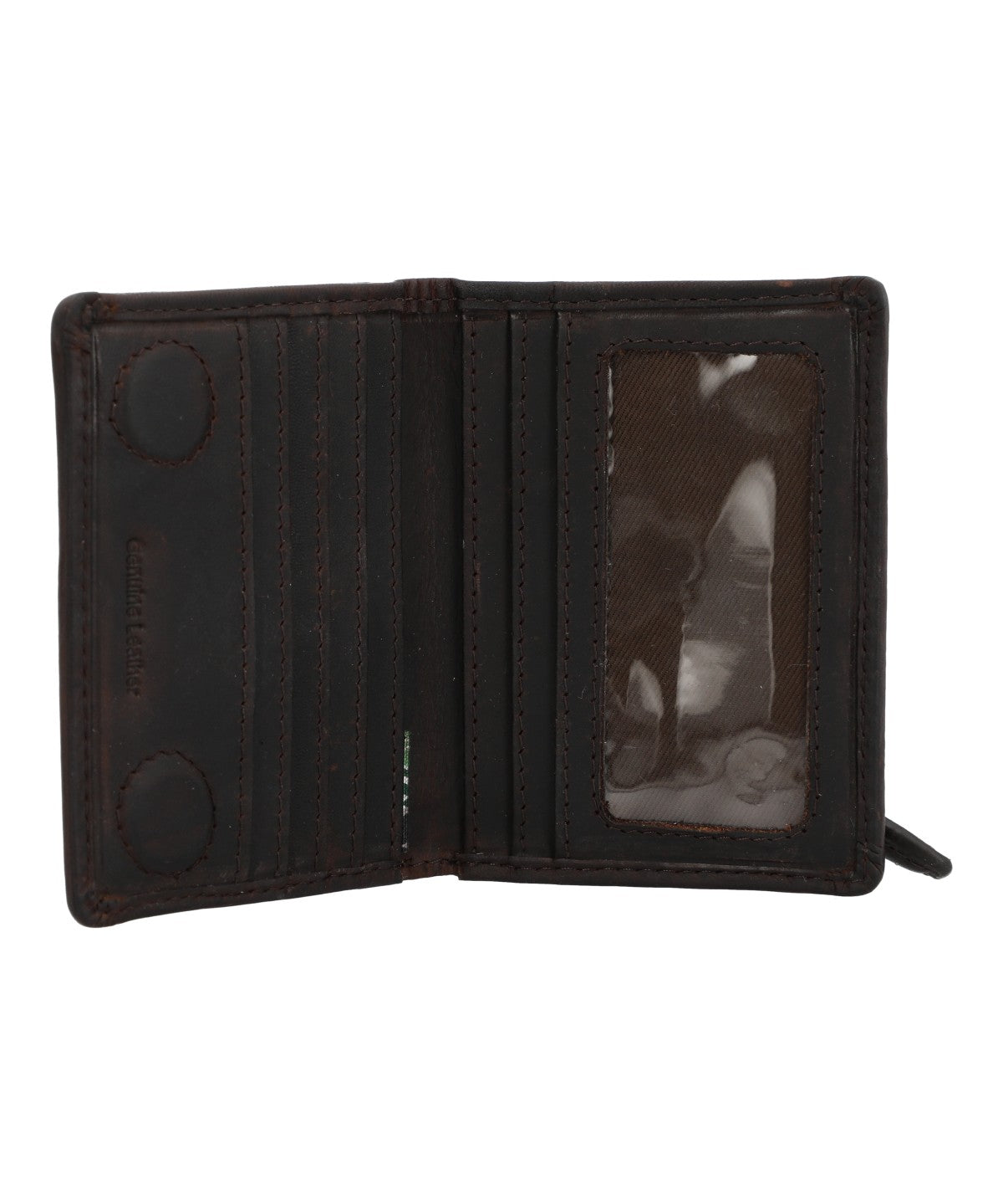 Billetera Cuero Hombre Tc Card Magnet Café Rockford