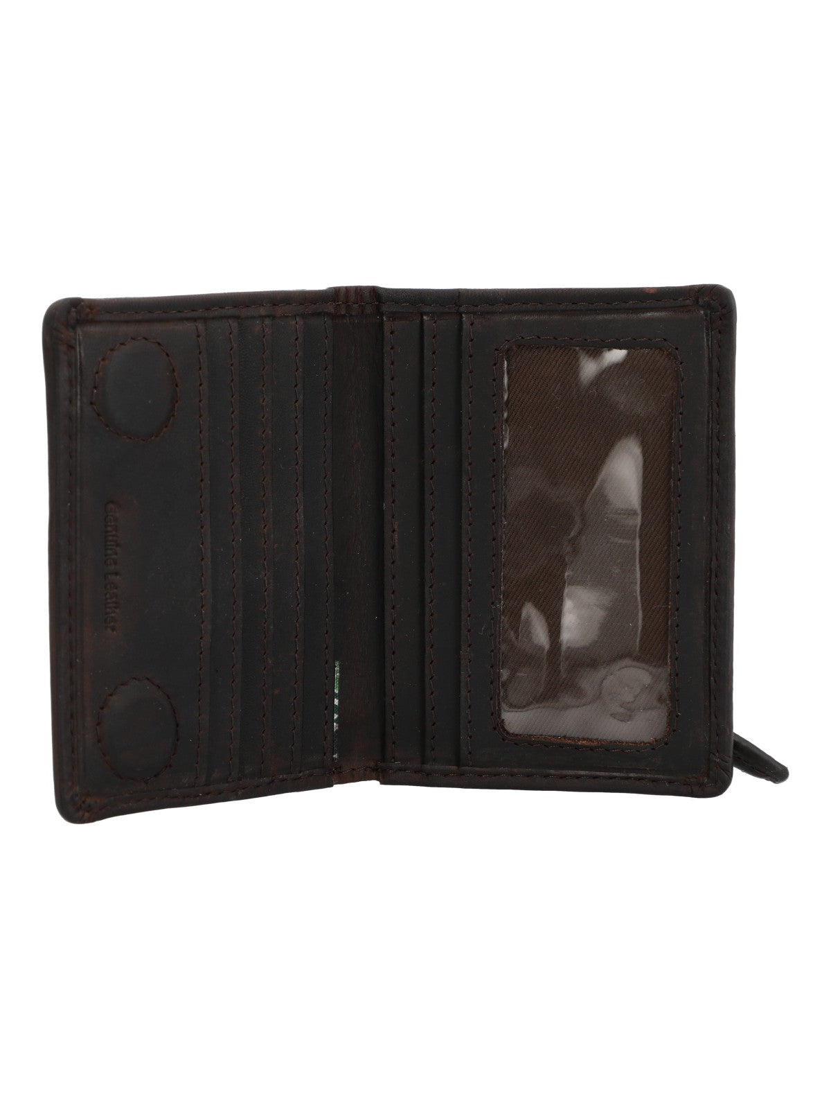 Billetera Cuero Hombre Tc Card Magnet Café Rockford