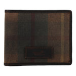 Billetera Canvas Engasado Inglés Y Cuero Hombre Uk Windsor Wallet Café Rockford