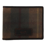 Billetera Canvas Engasado Inglés Y Cuero Hombre Uk Windsor Wallet Café Rockford