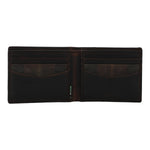 Billetera Canvas Engasado Inglés Y Cuero Hombre Uk Windsor Wallet Café Rockford