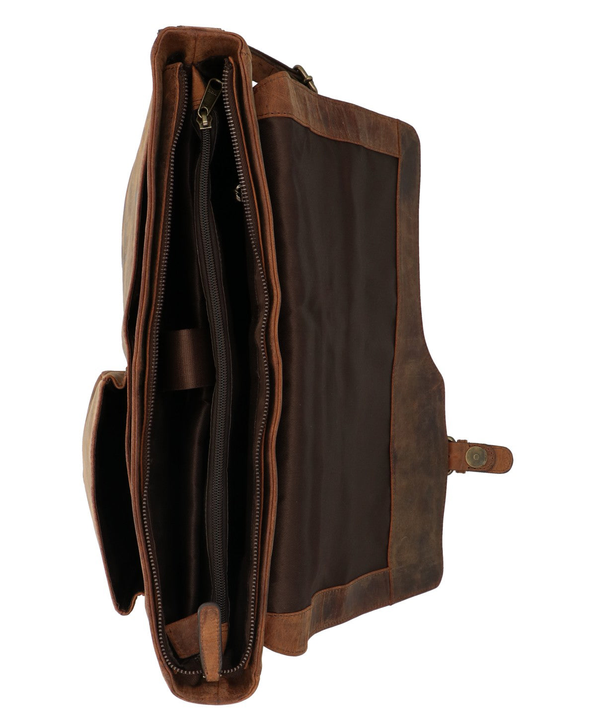 Maletin Cuero Hombre Oh Leclerc Bag Café Rockford