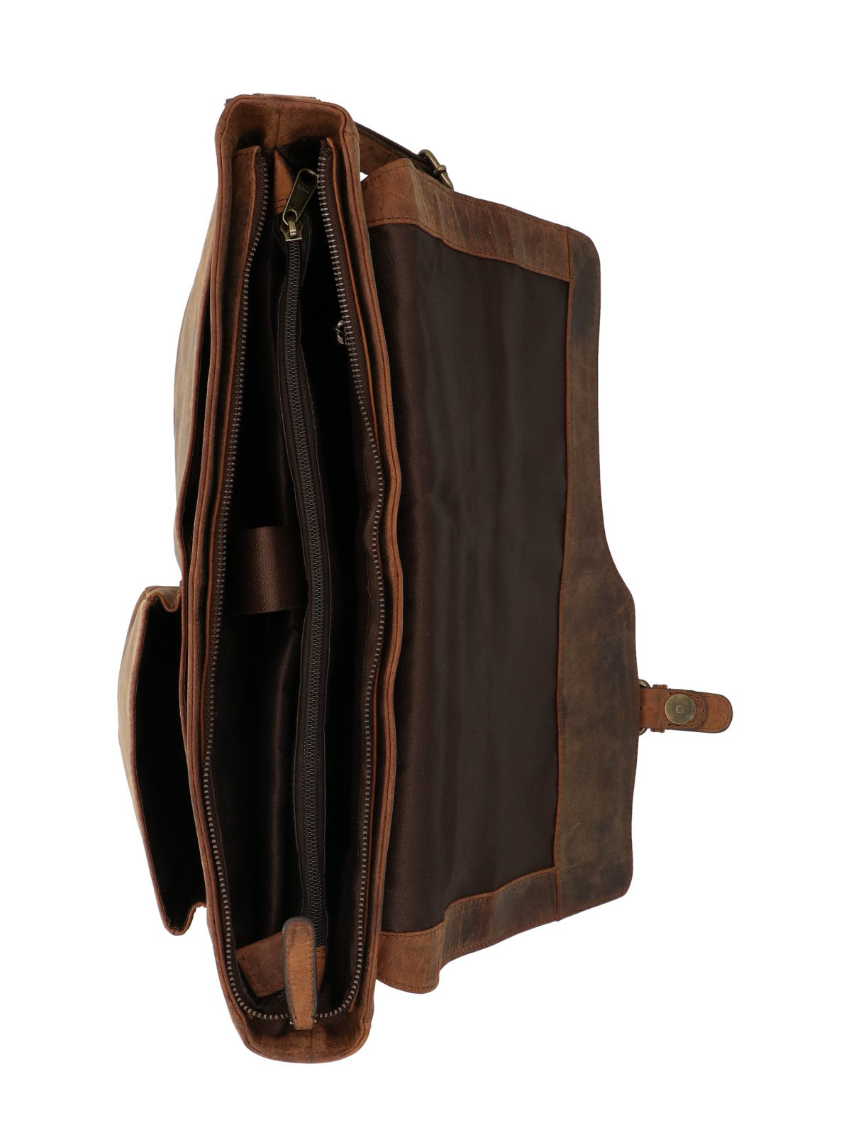 Maletin Cuero Hombre Oh Leclerc Bag Café Rockford