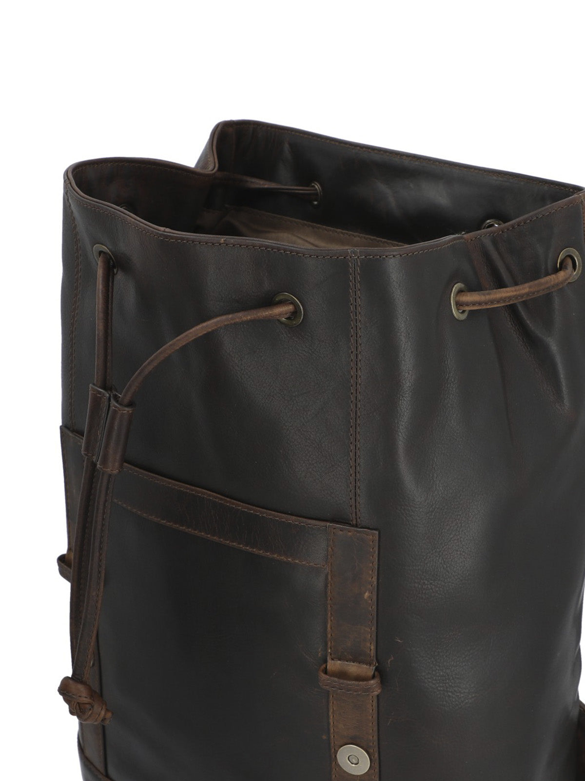 Mochila Cuero Hombre Tc Steven Back Café Rockford