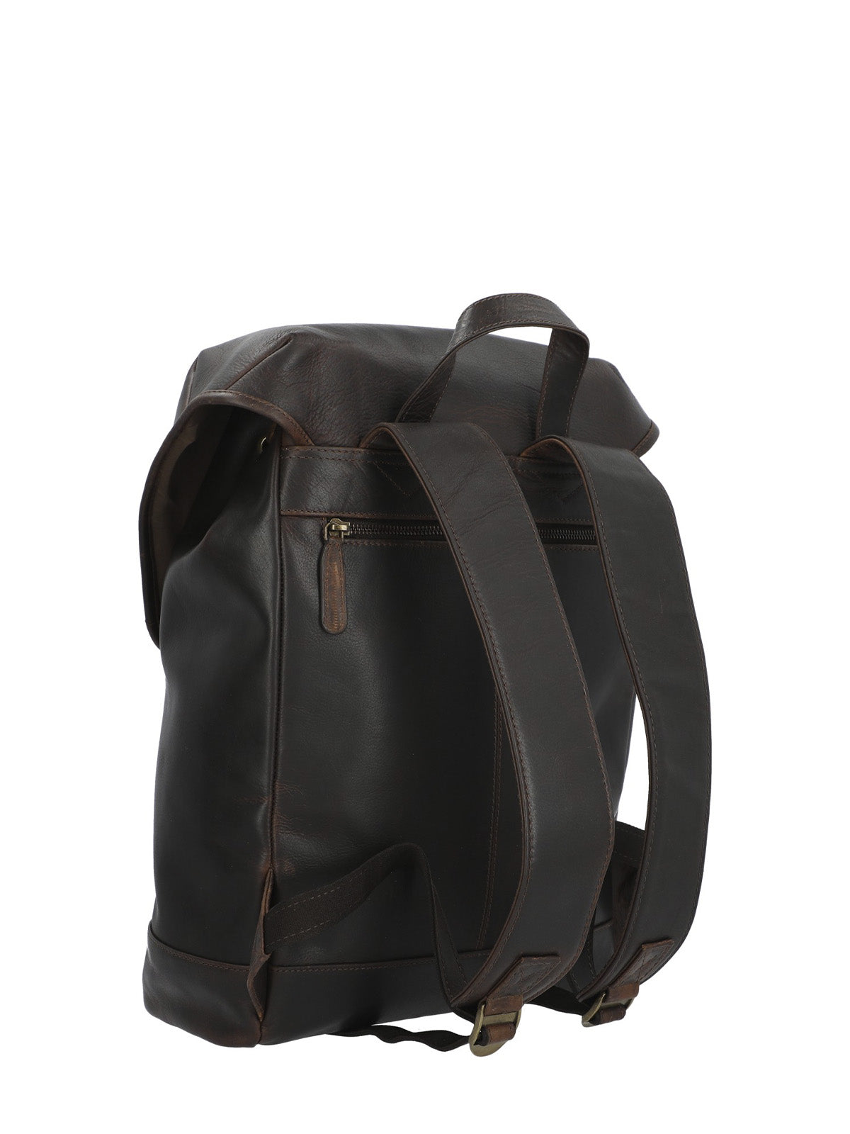 Mochila Cuero Hombre Tc Steven Back Café Rockford