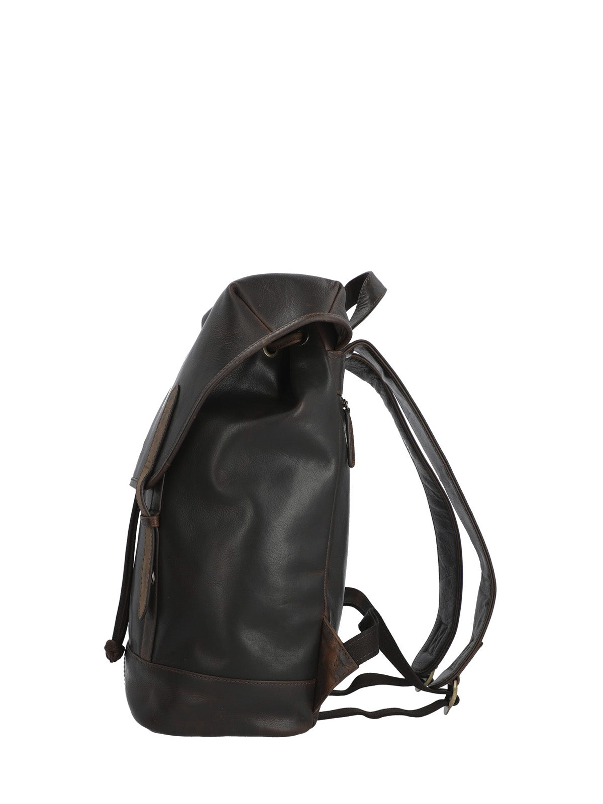 Mochila Cuero Hombre Tc Steven Back Café Rockford