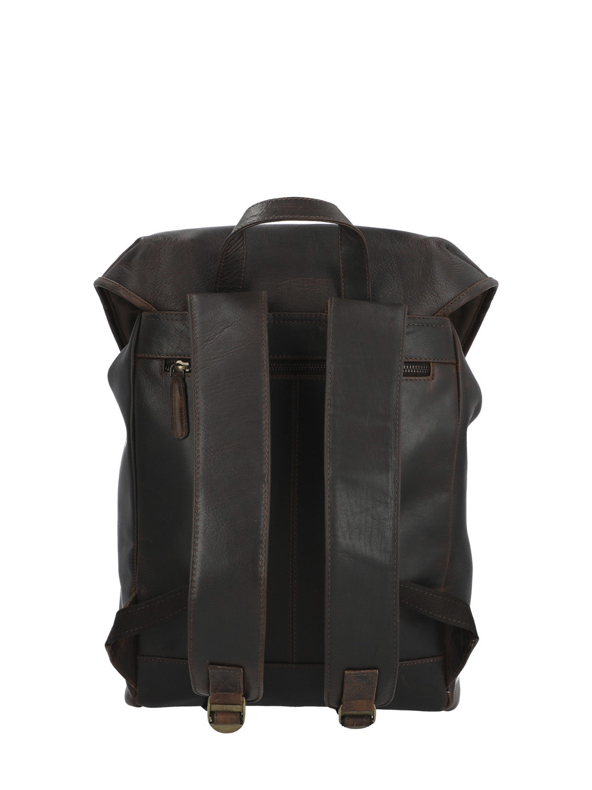 Mochila Cuero Hombre Tc Steven Back Café Rockford