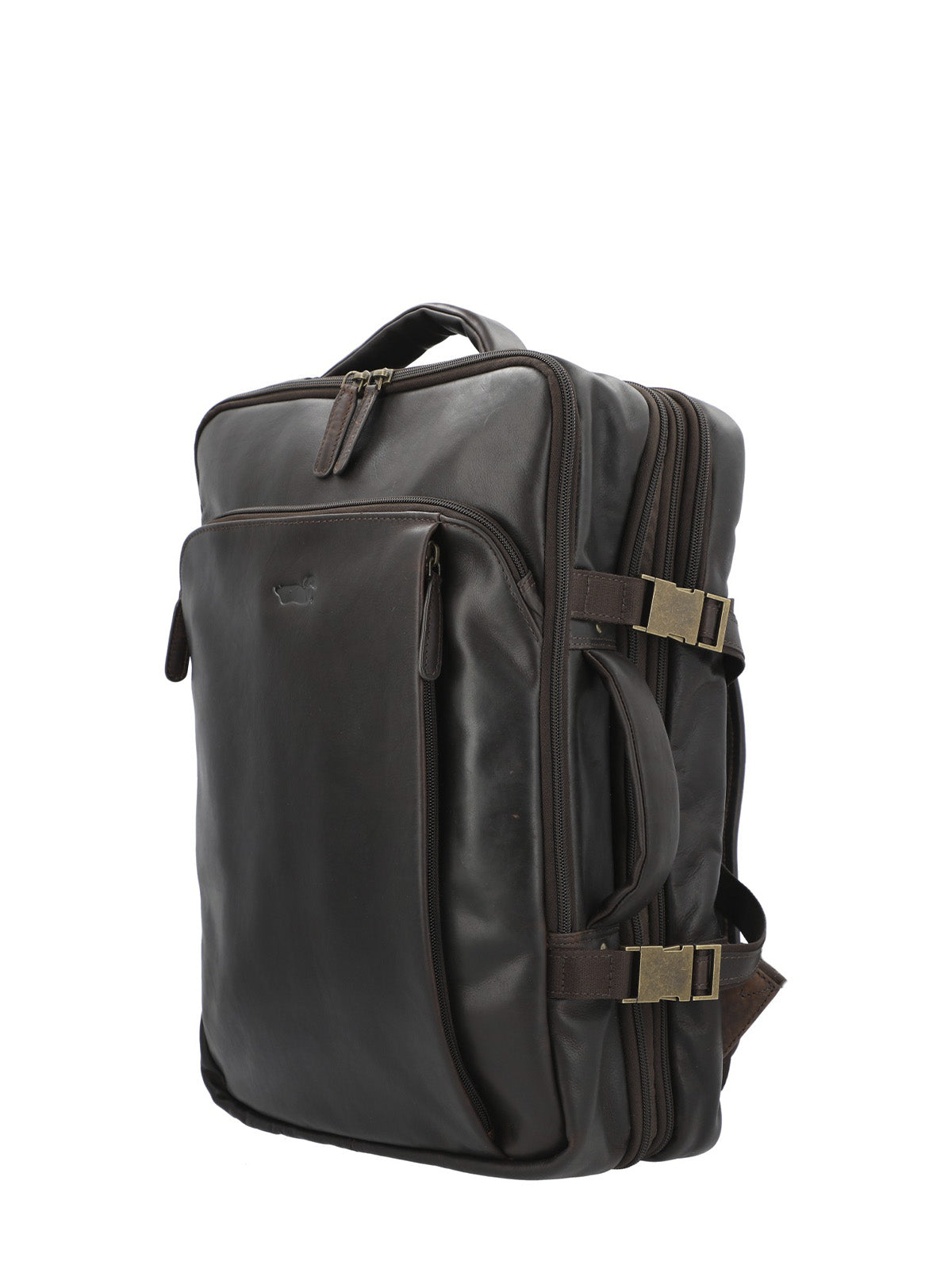 Mochila Cuero Hombre Tc Stanley Back Café Rockford