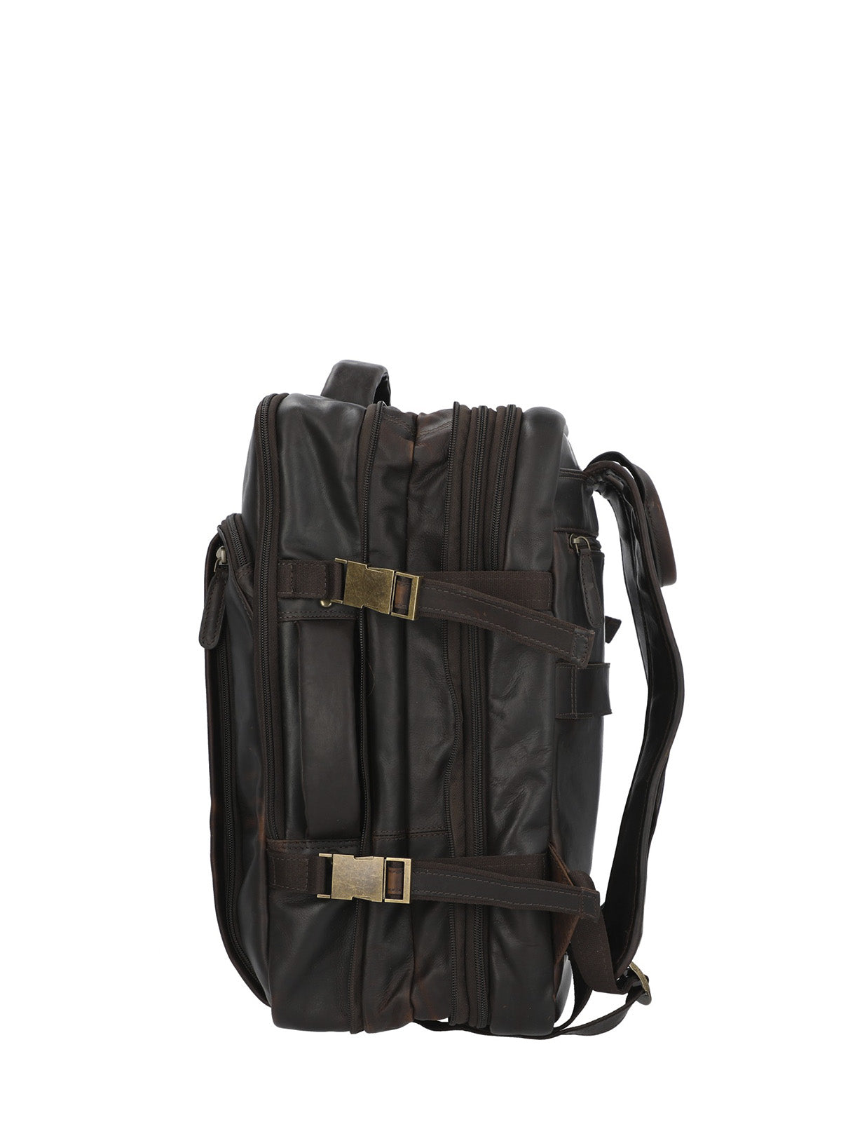Mochila Cuero Hombre Tc Stanley Back Café Rockford
