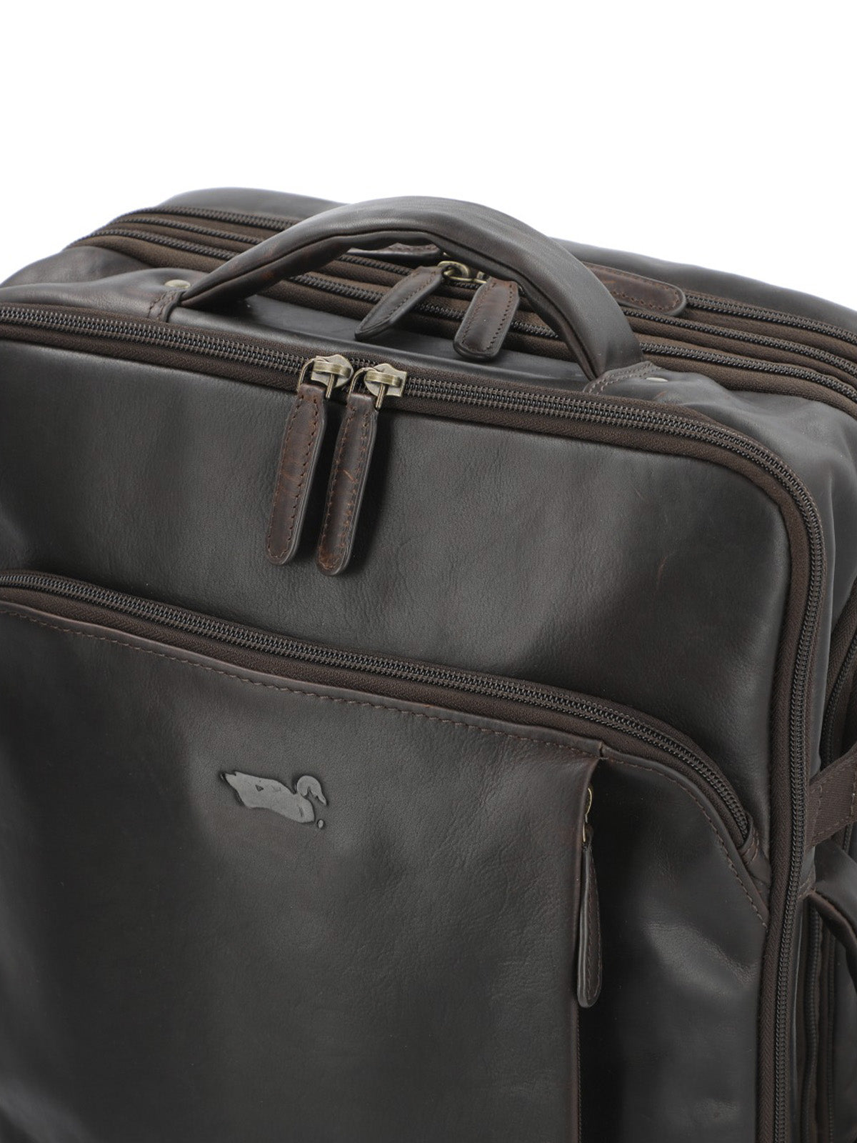 Mochila Cuero Hombre Tc Stanley Back Café Rockford