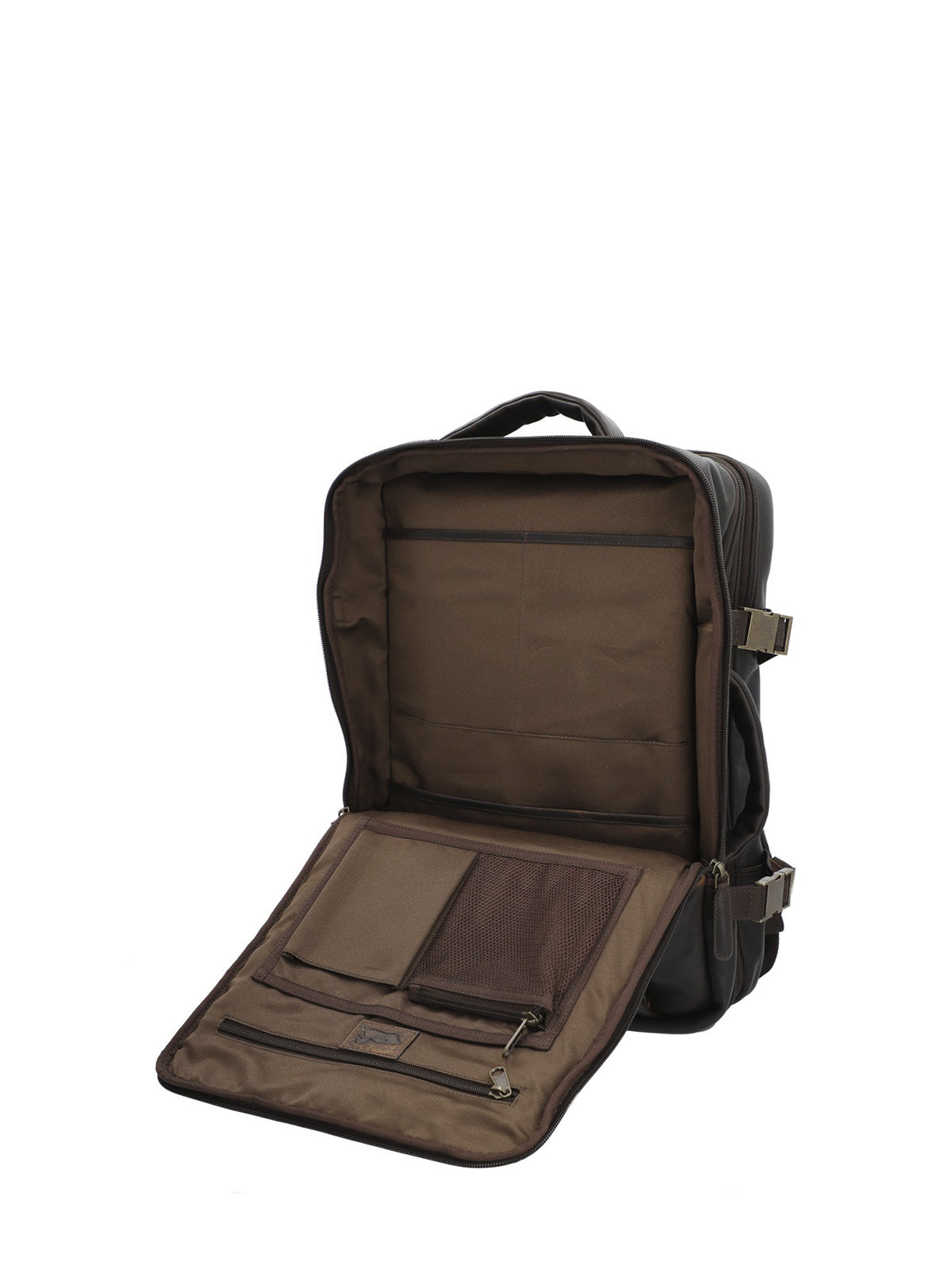 Mochila Cuero Hombre Tc Stanley Back Café Rockford