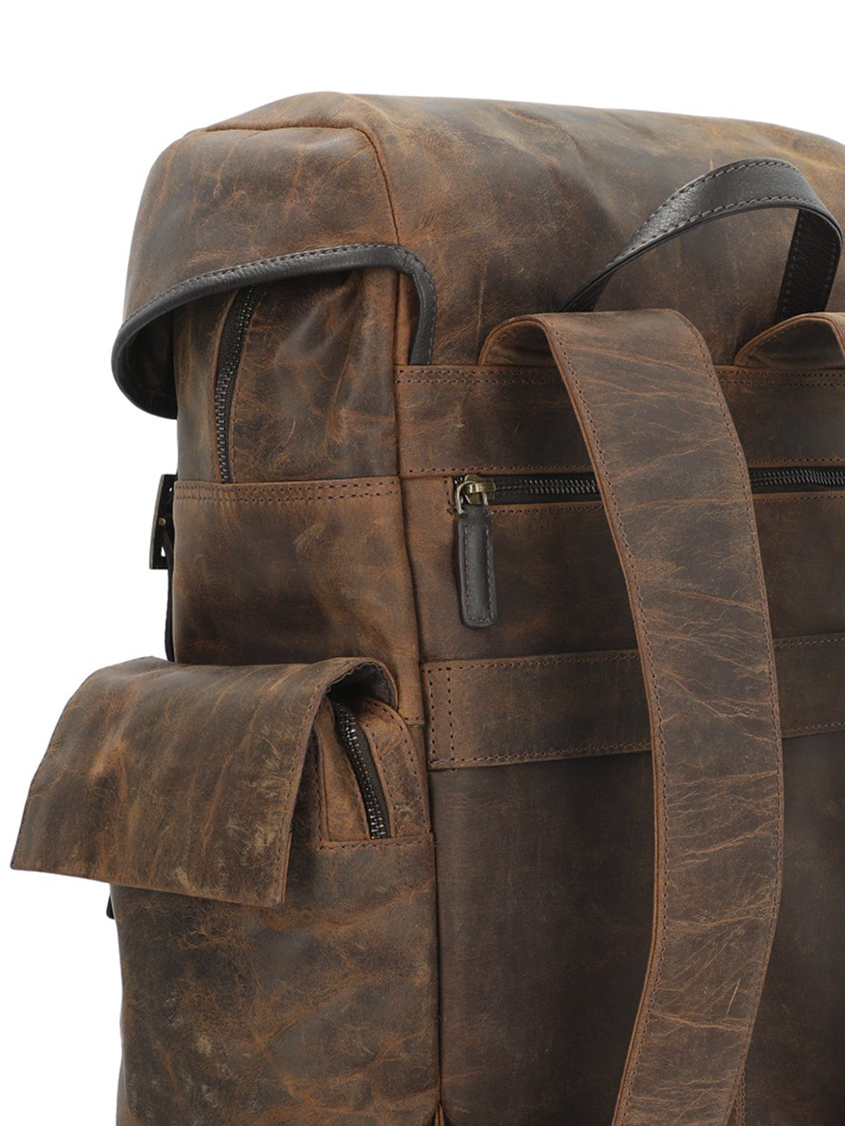 Mochila Cuero Hombre Oh Stephen Back Café Rockford