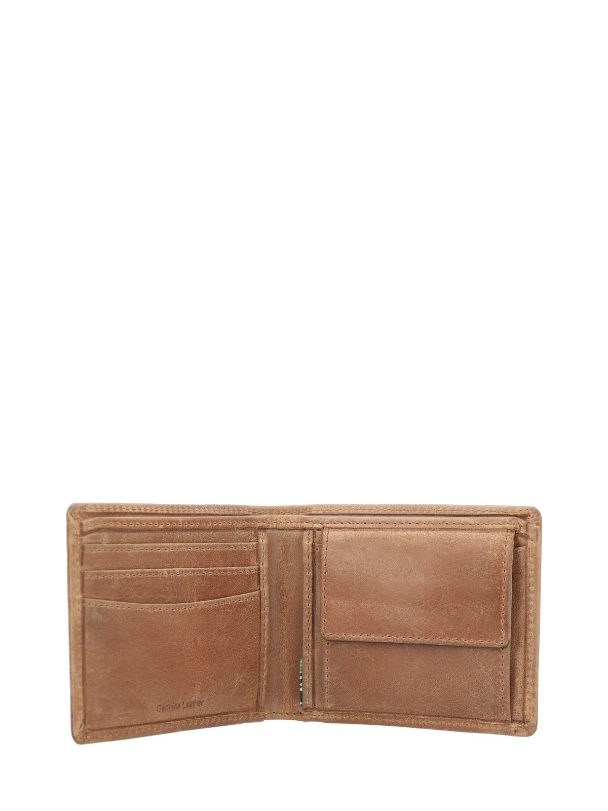 Billetera Cuero Hombre Fd Steven Coin Tan Rockford