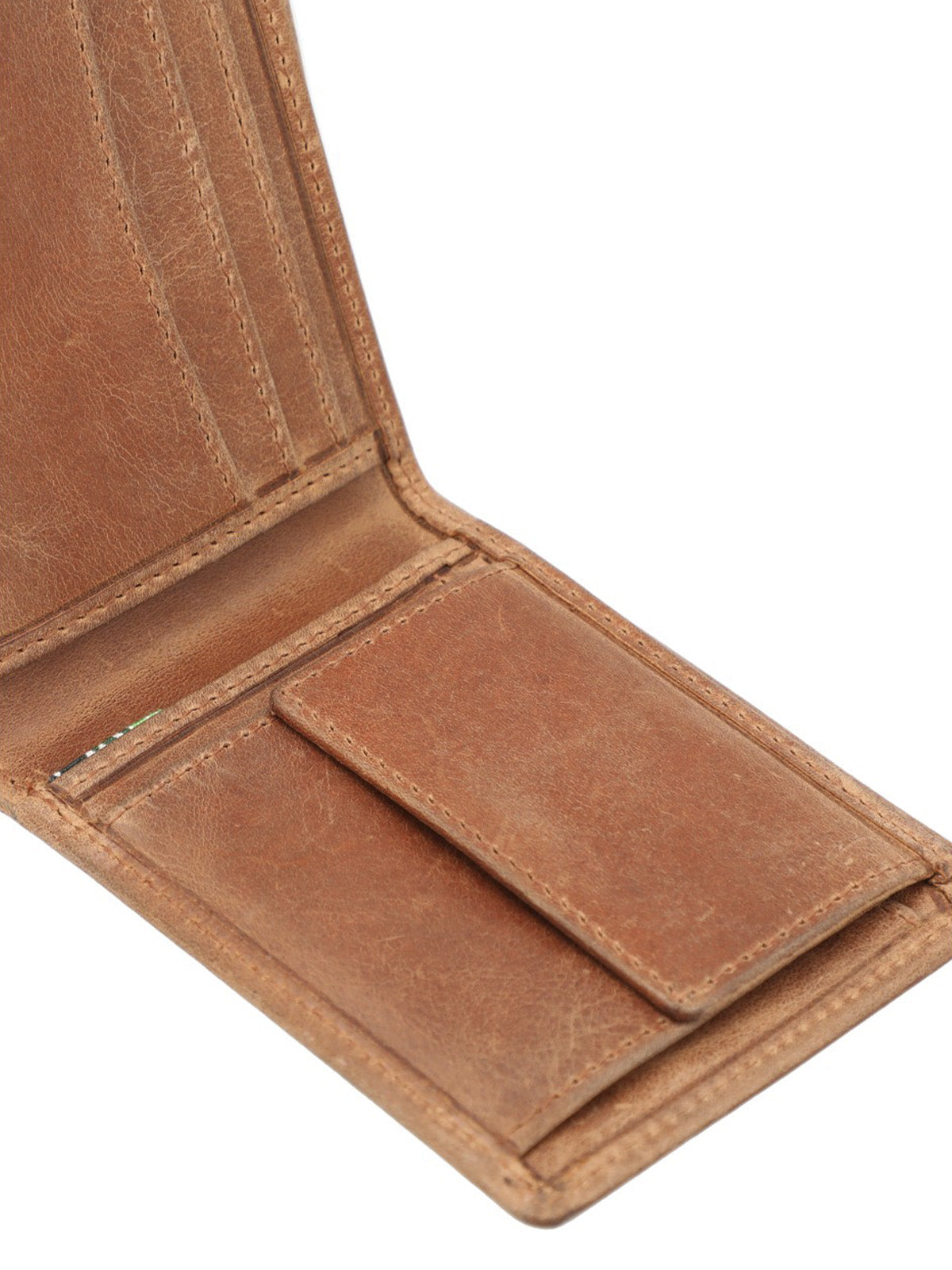 Billetera Cuero Hombre Fd Steven Coin Tan Rockford