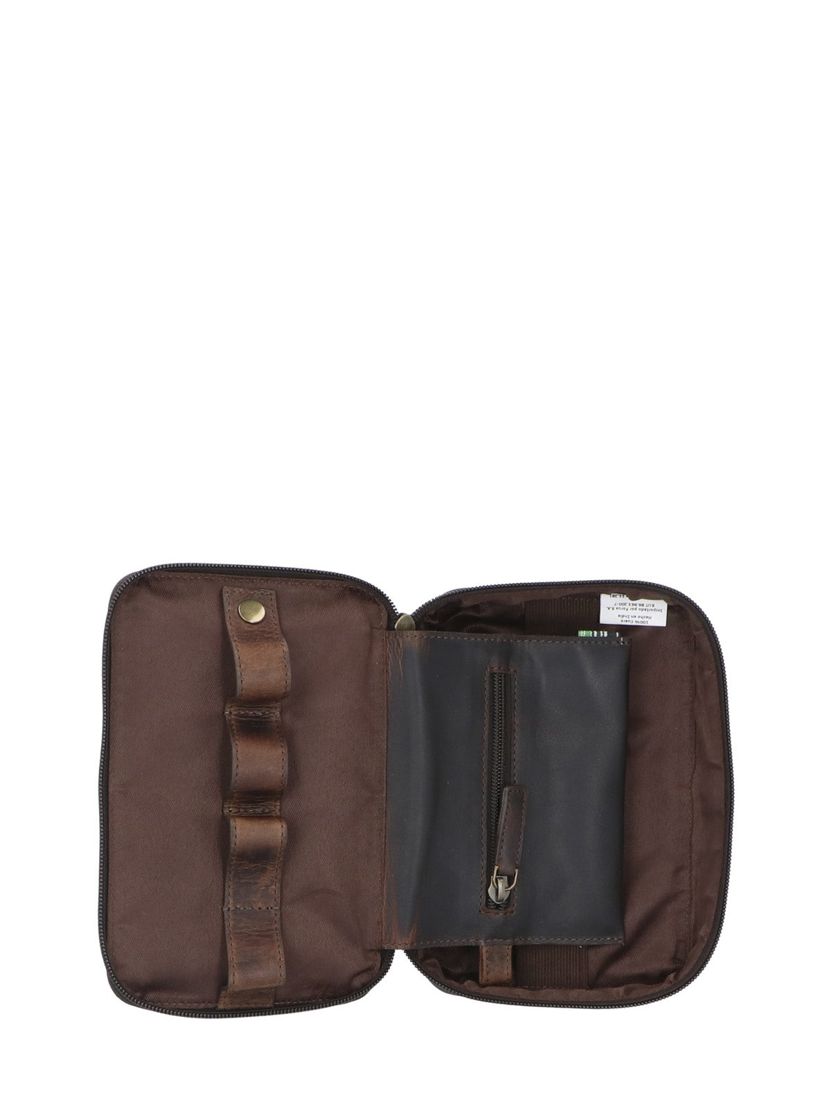 Estuche Cuero Hombre Tc Tech Organizer Café Rockford