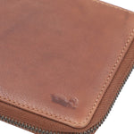 Billetera Cuero Hombre Aq Scott Zip Café Rockford
