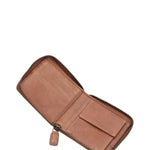 Billetera Cuero Hombre Aq Scott Zip Café Rockford
