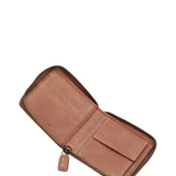 Billetera Cuero Hombre Aq Scott Zip Café Rockford