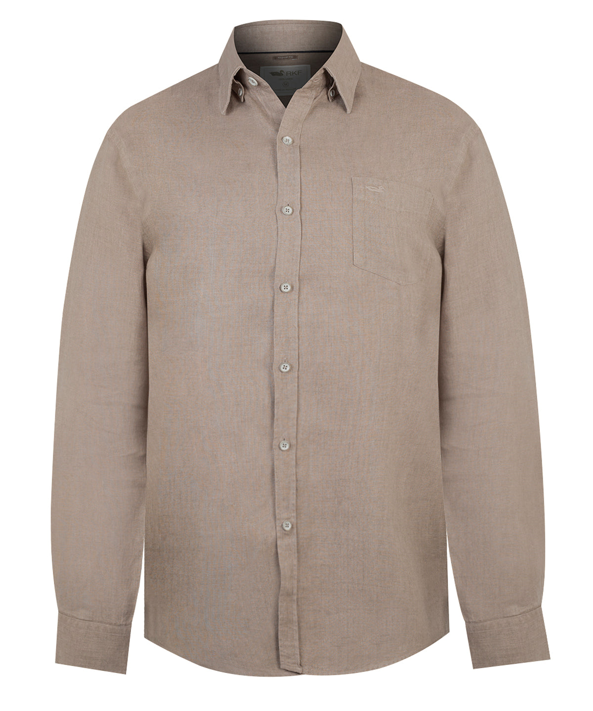 Camisa Lino Hombre Linen Beige/Crudo Rockford