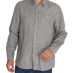 Camisa Lino Hombre Linen Verde Rockford