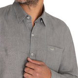 Camisa Lino Hombre Linen Verde Rockford