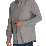 Camisa Lino Hombre Linen Verde Rockford