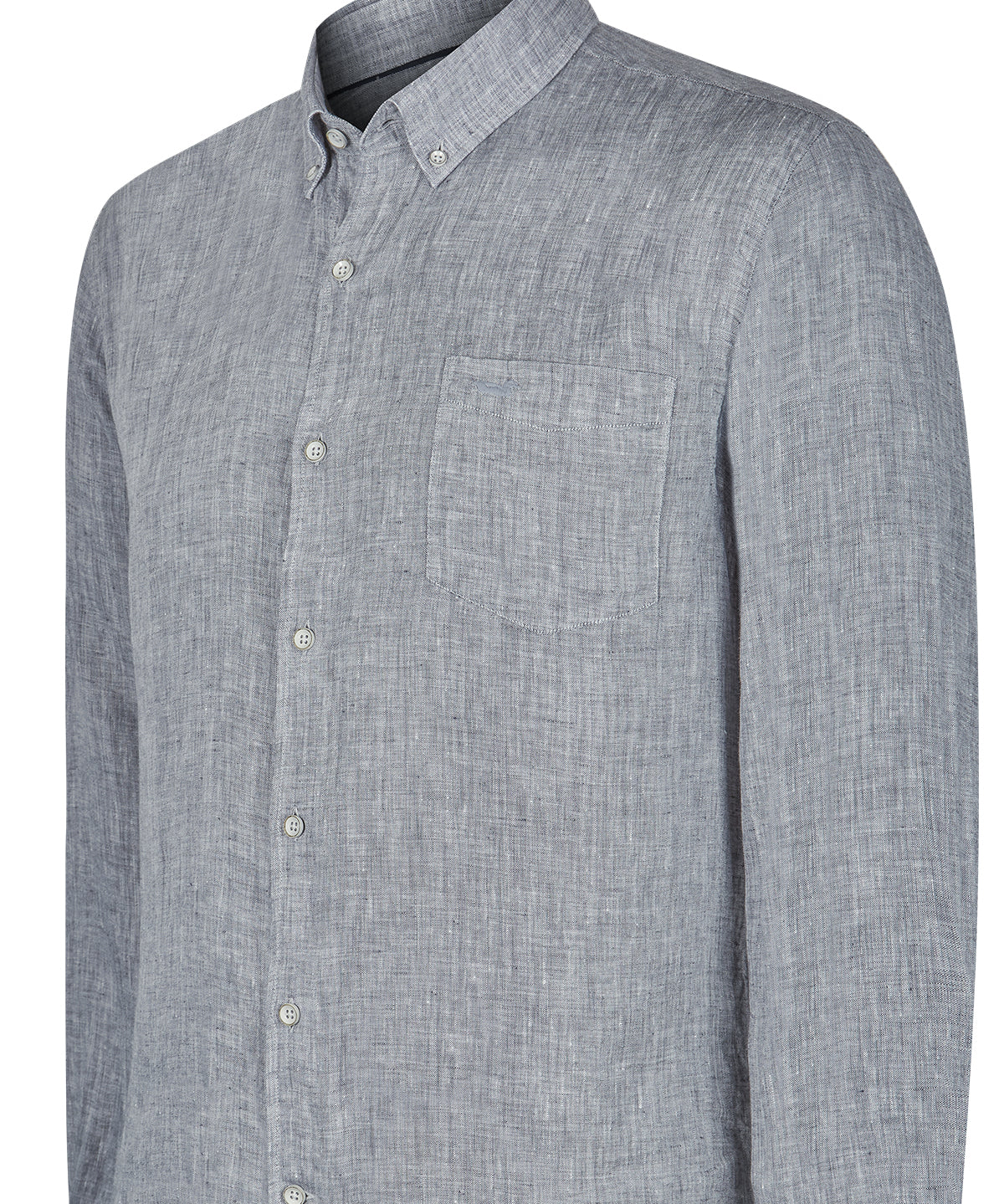 Camisa Lino Orgánico Hombre Fantasy Gris Rockford