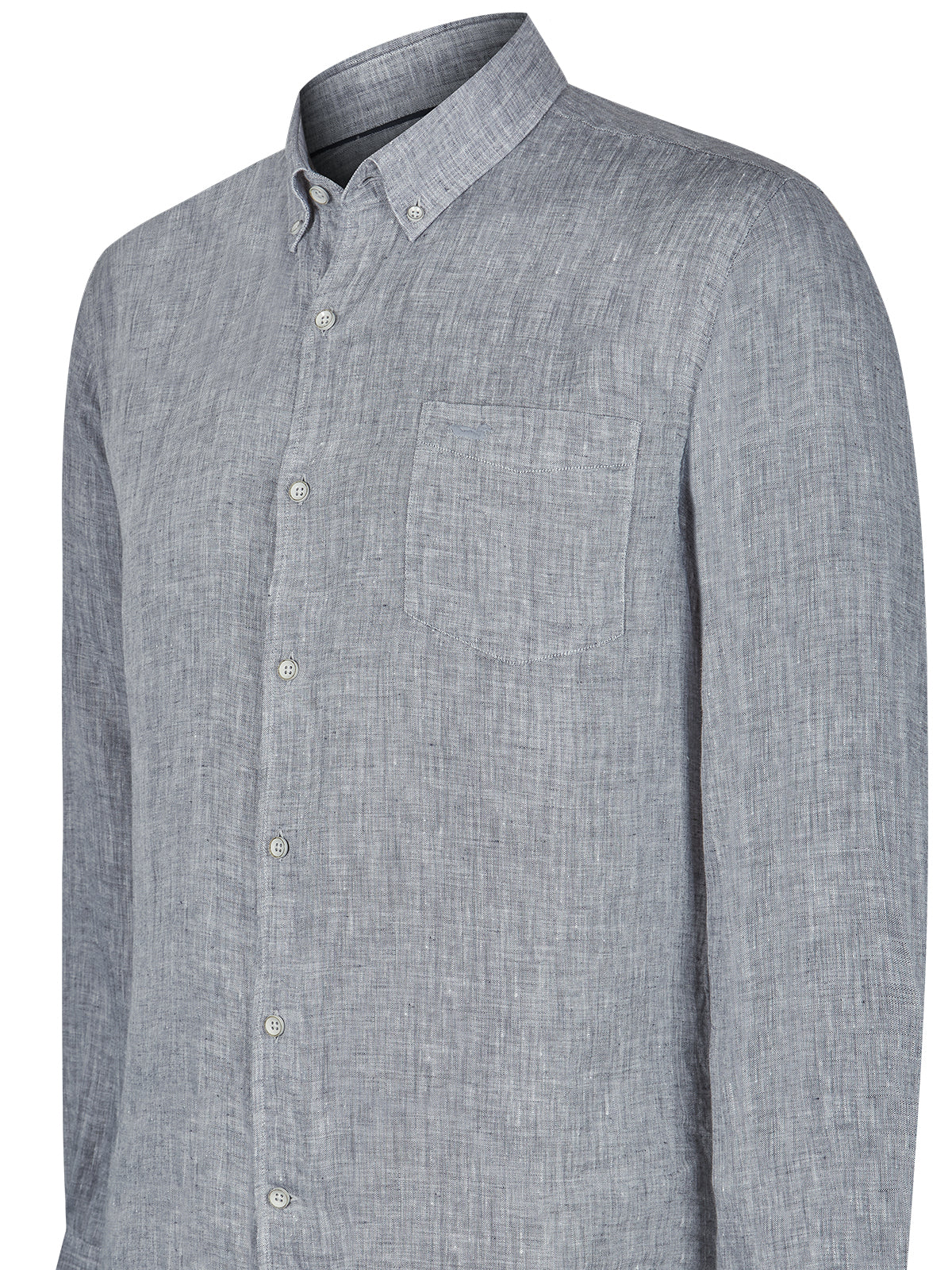 Camisa Lino Orgánico Hombre Fantasy Gris Rockford