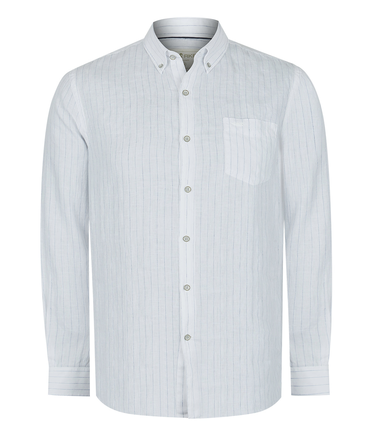 Camisa Lino Orgánico Hombre Fantasy Blanco Rockford